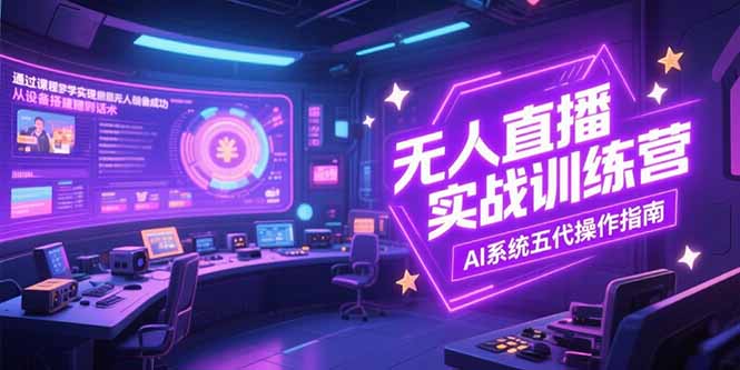 （15315期）无人直播实操训练营，从设备搭建到话术，AI系统五代操作指南(7月更新)-三石资源库