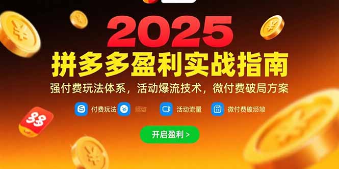（15357期）拼多多盈利实战指南，强付费玩法，活动爆流技术，微付费破局方案(更新7月)-三石资源库