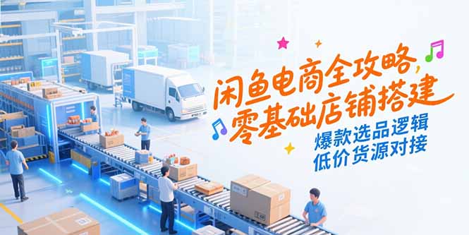 （15325期）闲鱼电商全攻略，零基础店铺搭建，爆款选品逻辑，低价货源对接-三石资源库