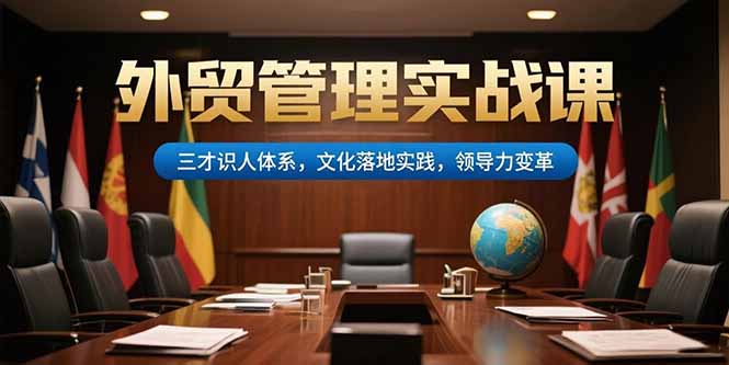 （15380期）外贸管理实战课，三才识人体系，文化落地实践，领导力变革-三石资源库