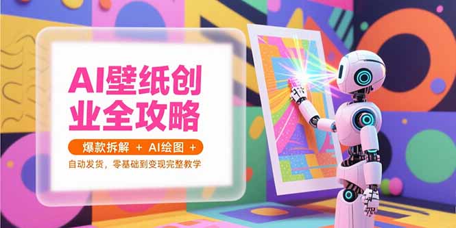 (15312期)AI壁纸创业全攻略,爆款拆解+AI绘图+自动发货,零基础到变现完整教学-三石资源库