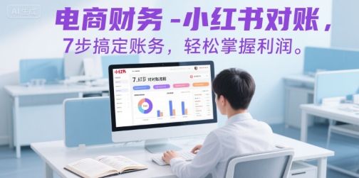 电商财务-小红书对账，7步搞定账务，轻松掌握利润-三石资源库