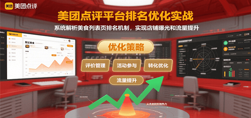 美团点评平台排名优化实战,系统解析美食列表页排名机制,实现店铺曝光和流量提升-三石资源库