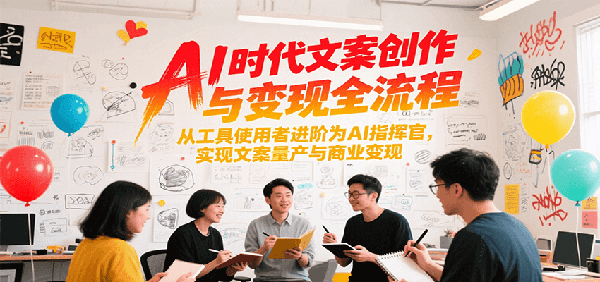AI时代文案创作与变现全流程,从工具使用者进阶为AI指挥官,实现文案量产与商业变现-三石资源库