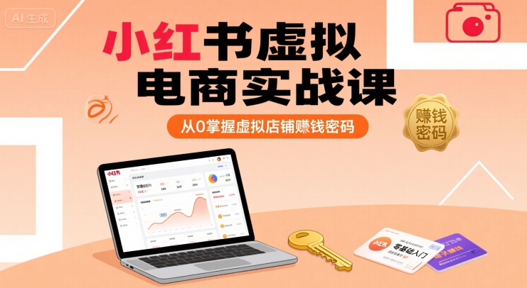 小红书虚拟电商实战课，从0掌握虚拟店铺賺钱密码-三石资源库