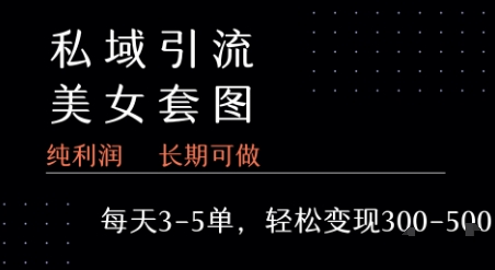 私域卖套图每天3-5单   每单利润99-2张+-三石资源库