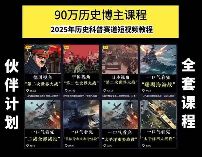 图片[2]-短视频历史赛道实战教程，手机电脑双端剪辑教程和账号运营指南与变现技巧-三石资源库