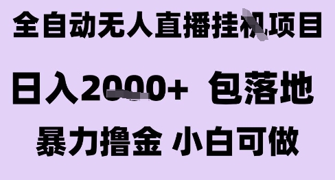 最新全自动抖音无人直播挂G项目，日入2k+ 包落地暴力撸金，小白可做【揭秘】-三石资源库