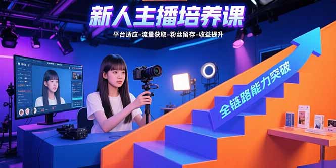 （15701期）新人主播培养课：平台适应-流量获取-粉丝留存-收益提升 全链路能力突破-三石资源库