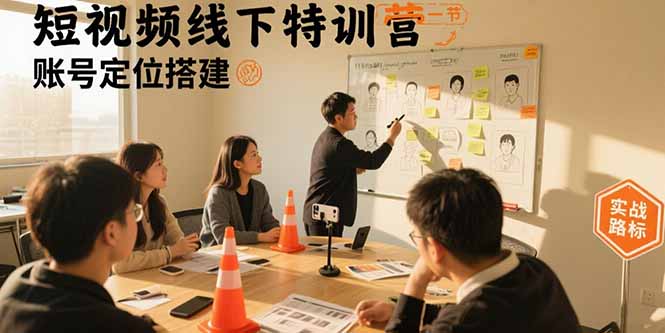 （15707期）短视频线下特训营：账号定位搭建/口播号拍摄剪辑/直播间流量入口/变现实战-三石资源库