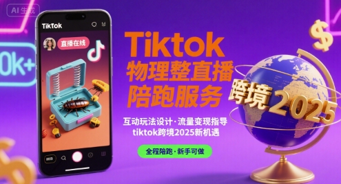 Tiktok物理整蛊直播陪跑服务-tiktok跨境2025-三石资源库