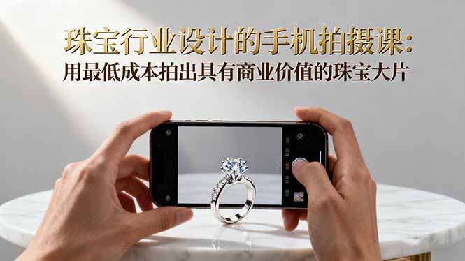 （16385期）珠宝行业设计的手机拍摄课：用最低成本拍出具有商业价值的珠宝大片！-三石资源库
