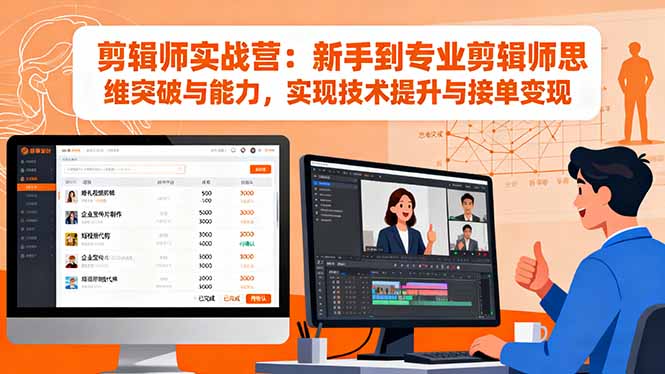 （16347期）剪辑师实战营：新手到专业剪辑师思维突破与能力，实现技术提升与接单变现-三石资源库