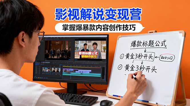 （16348期）影视解说变现营：通过30+实战案例爆款内容创作技巧，掌握影视解说盈利密码-三石资源库