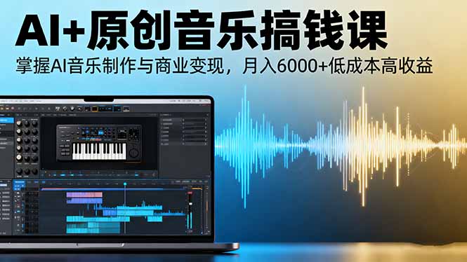 (16324期)AI+原创音乐搞钱课:掌握AI音乐制作与商业变现,月入6000+低成本高收益-三石资源库