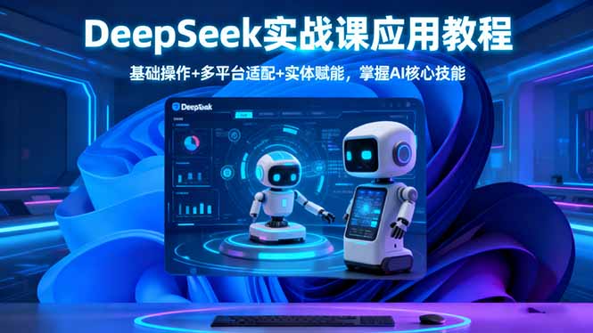 (16391期)DeepSeek实战课应用教程、基础操作+多平台适配+实体赋能,掌握AI核心技能-三石资源库