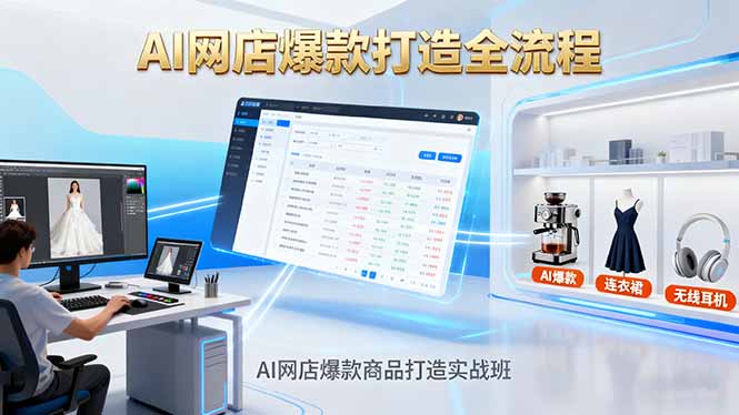 (16326期)AI网店爆款商品打造实战班:AI技术实现商品图智能处理,快速搭建AI网店-三石资源库