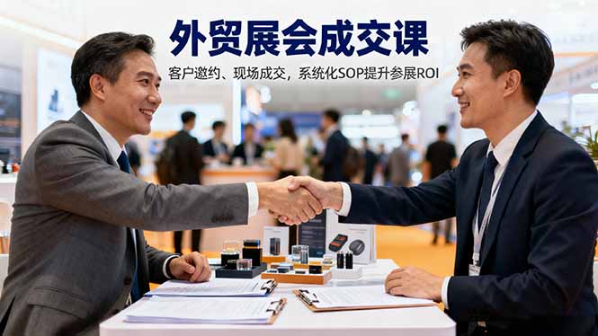 （16356期）外贸展会成交课，含目标制定、客户邀约、现场成交，系统化SOP提升参展ROI-三石资源库