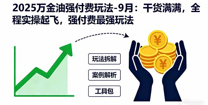 （16202期）2025万金油强付费玩法-9月：干货满满，全程实操起飞，强付费最强玩法-三石资源库