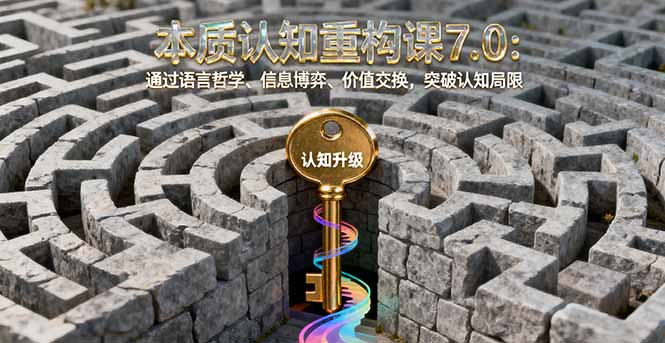(16218期)本质认知重构课7.0:通过语言哲学、信息博弈、价值交换,突破认知局限-三石资源库