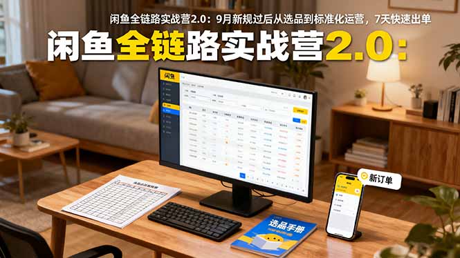 (16263期)闲鱼全链路实战营2.0:9月新规过后从选品到标准化运营,7天快速出单-三石资源库