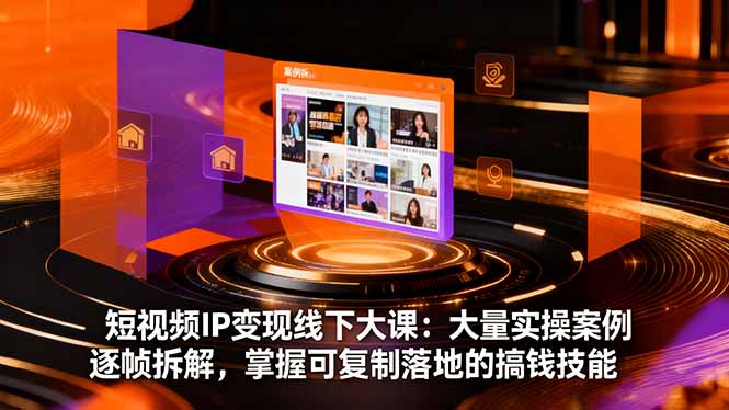 (16410期)短视频IP变现线下大课:大量实操案例逐帧拆解,掌握可复制落地的搞钱技能-三石资源库