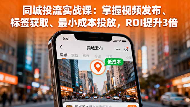 (16172期)同城投流实战课:掌握视频发布、标签获取、最小成本投放,ROI提升3倍-三石资源库