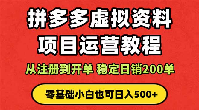 (16220期)拼多多开店运营课程: 蓝海变现玩法,轻松实现睡后收入 零基础小白也可...-三石资源库