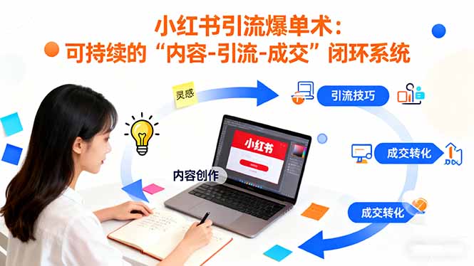 (16362期)小红书引流爆单术:构建一套低成本 可持续的“内容-引流-成交”闭环系统-三石资源库