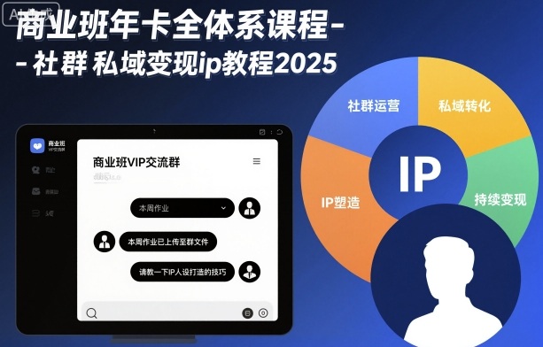 商业班年卡全体系课程-社群私域变现ip教程2025-三石资源库