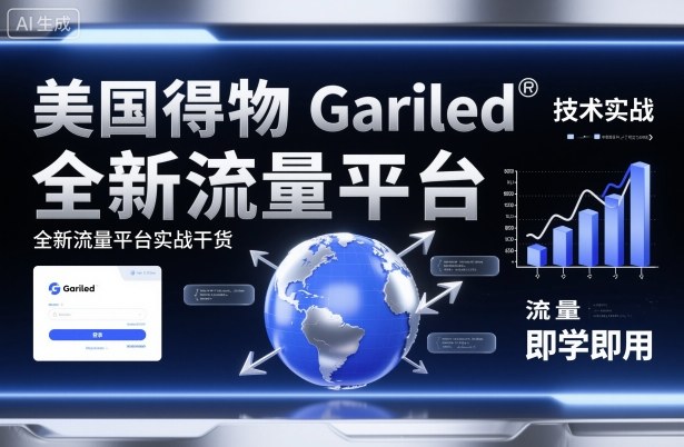 美国得物Gariled技术实战，全新流量平台​实战干货，即学即用-三石资源库