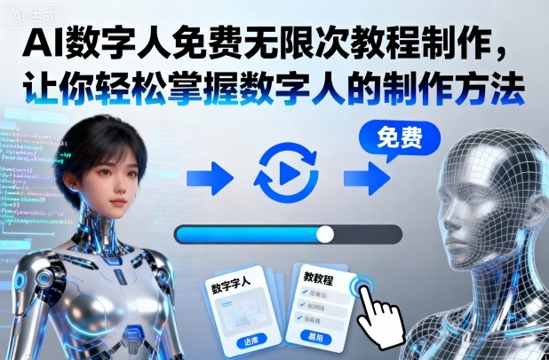 AI数字人免费无限次教程制作,让你轻松掌握数字人的制作方法-三石资源库