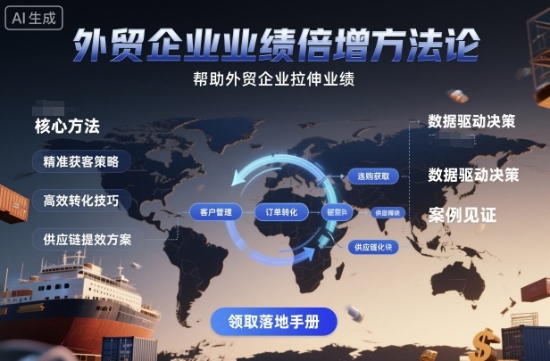 外贸企业业绩倍增方法论,帮助外贸企业拉伸业绩-三石资源库