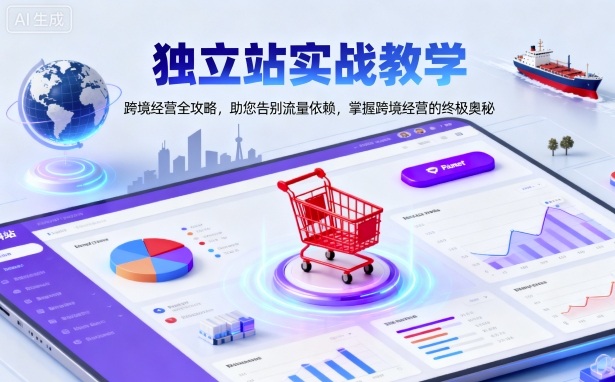 独立站实战教学,跨境经营全攻略,助您告别流量依赖,掌握跨境经营的终极奥-三石资源库