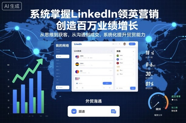 系统掌握LinkedIn领英营销，创造百万业绩增长，从思维到获客，从沟通到成交，系统化提升外贸能力-三石资源库