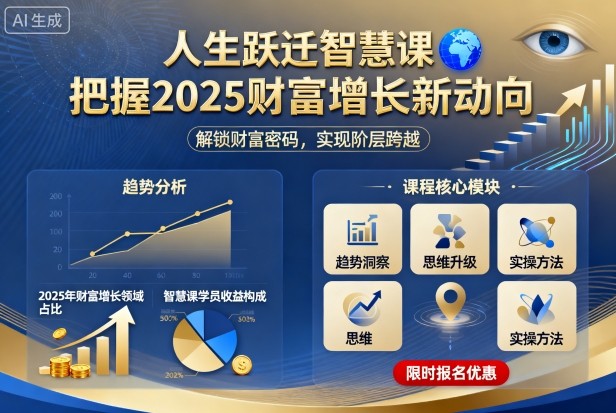 人生跃迁智慧课,把据2025财富增长新动向-三石资源库