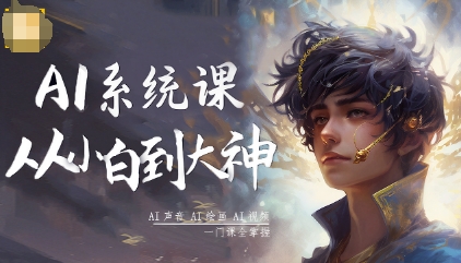 AI系统课程，从小白到大神系统学AI，AI声音-AI绘画-AI视频一门课全掌握-三石资源库