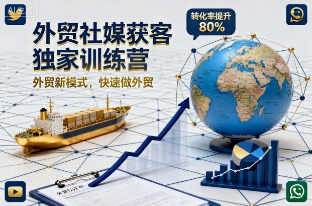 外贸社媒获客独家训练营,外贸新模式,快速做外贸-三石资源库