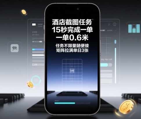 酒店截图任务,15秒完成一单,一单0.6米,任务不限量随便接,矩阵拉满单日3张【揭秘】-三石资源库