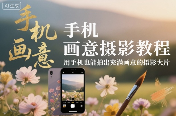 手机画意摄影教程,用手机也能拍出充满画意的摄影大片-三石资源库