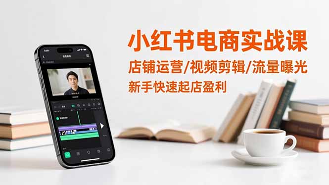 （16536期）小红书电商实战课：店铺运营/视频剪辑/流量曝光，新手快速起店盈利-三石资源库