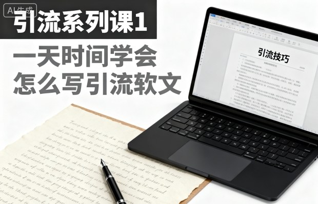 引流系列课1，一天时间学会怎么写引流软文-三石资源库