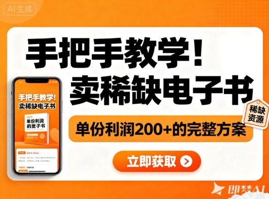 手把手教学！在小红书卖稀缺电子书，单份利润2张+的完整方案-三石资源库