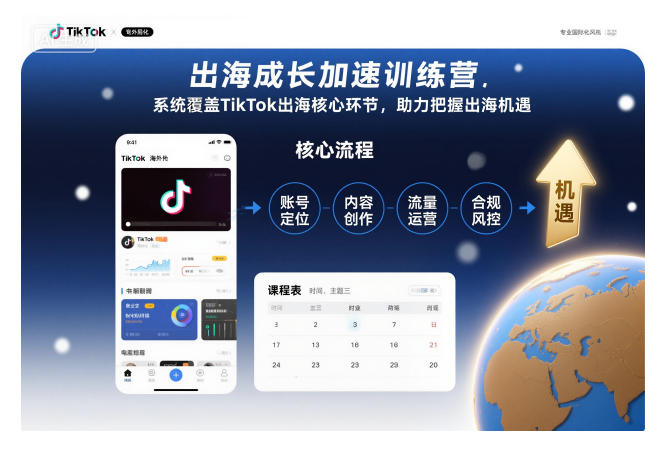 出海成长加速训练营，系统覆盖TikTok出海核心环节，助力把握出海机遇（更新）-三石资源库