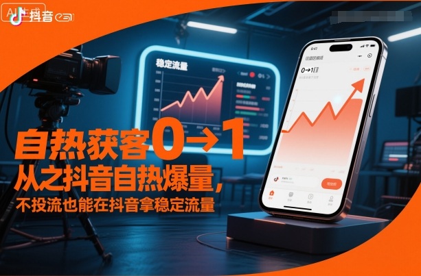 自热获客从0到1之抖音自热爆量,不投流也能在抖音拿稳定流量-三石资源库