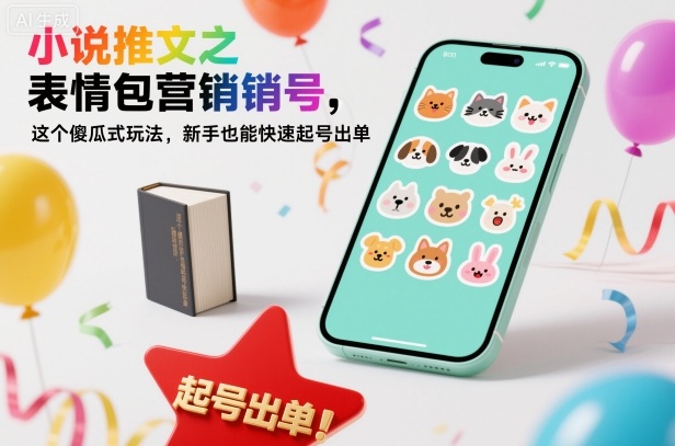 小说推文之表情包营销号，这个傻瓜式玩法，新手也能快速起号出单-三石资源库