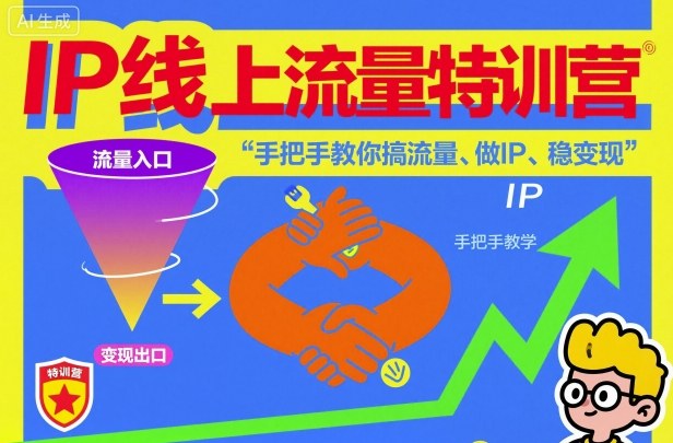 IP线上流量特训营，手把手教你搞流量、做IP、稳变现-三石资源库