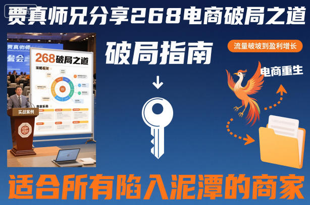 贾真师兄分享268电商破局之道-适合所有陷入泥潭的商家-三石资源库